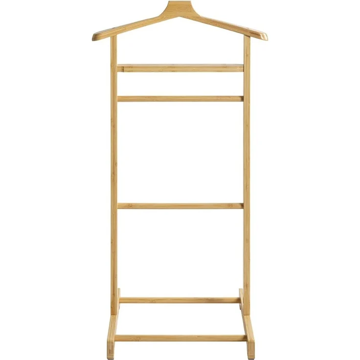 Haku Herrendiener Dressboy aus Bambus natur mit lackiertem Gestell, Stiller Diener im Scandinavian-Stil, 48x36x97 cm – Bild 4