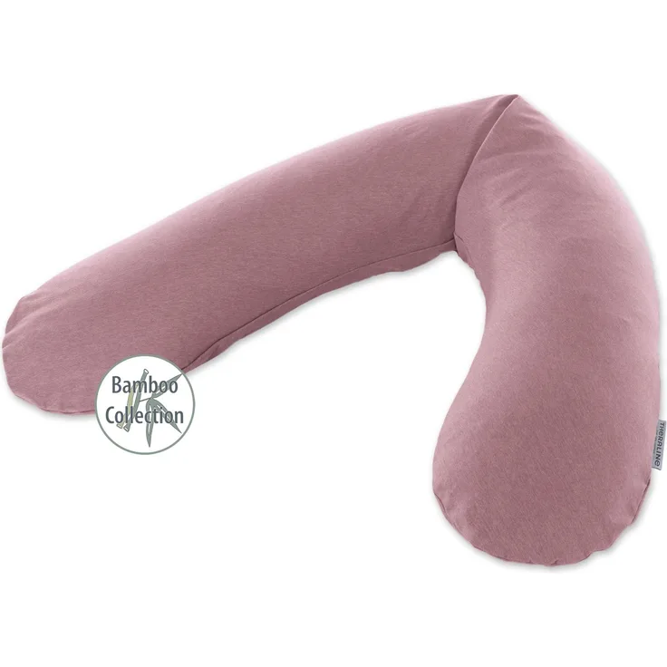 Theraline Stillkissen 190cm inkl. Bezug Melange rosenholz Mikroperlenfüllung