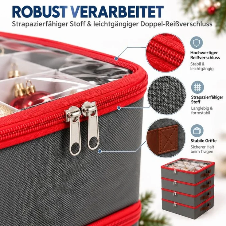 Relaxdays Weihnachtskugel Aufbewahrungsbox 4er Set – Bild 9