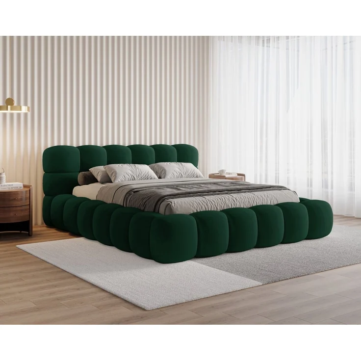 Chilly Möbel Polsterbett Stoff mit Stauraum und Hubfunktion Holzrahmen (Boxbett ohne Matratze in vielen Farben, 1-tlg, 140x200 160x200 180x200 200x200cm), gepolstertem Kopfteil Bettkasten modern – Bild 1