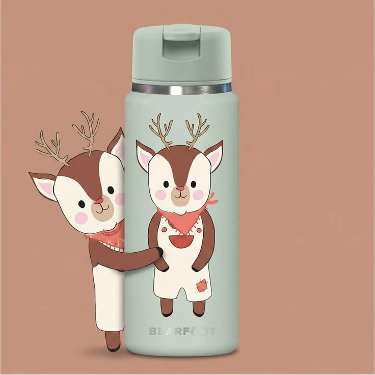 BEARFOOT Trinkflasche TINY Thermo Kinder Trinkflasche Edelstahl - Reh, Thermosflasche, auslaufsicher, Edelstahl, Kinderflasche, BPA-frei – Bild 2
