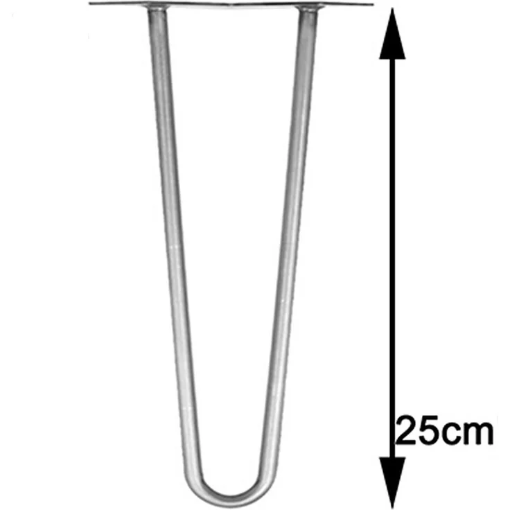 Tischbeine 4x Hairpin 25 cm Haarnadelbeine Stahl Gestell Möbelfüße Tischkufen – Bild 6
