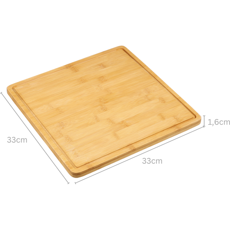 KESPER 58467 Pizza Schneidebrett 33 x 33 x 1,6 cm aus Bambus – Bild 3