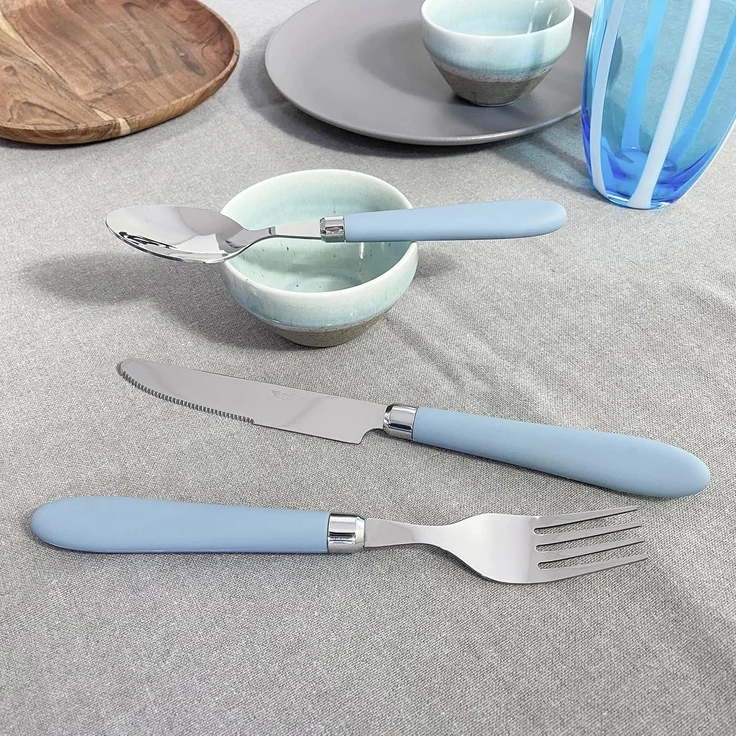PINTINOX Besteck-Set Daisy 0 (24-tlg), 6 Personen, Edelstahl 18/0, Kunststoff, mit farbigem Kunststoffgriff – Bild 6