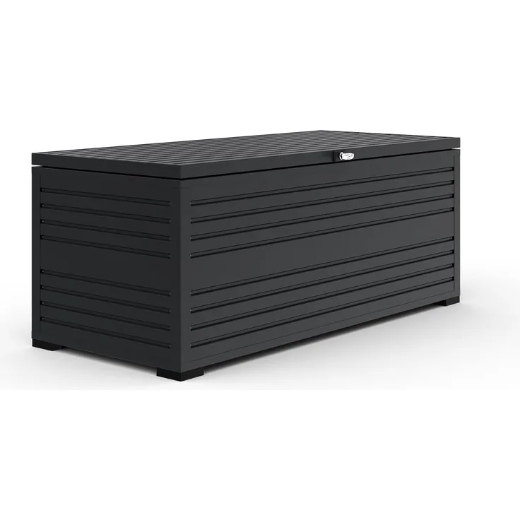Weide Gartenbox | 100% Aluminium | Aufbewahrungsbox 1050 L | Outdoor Box mit Deckel | 160 x 86 x 79 cm