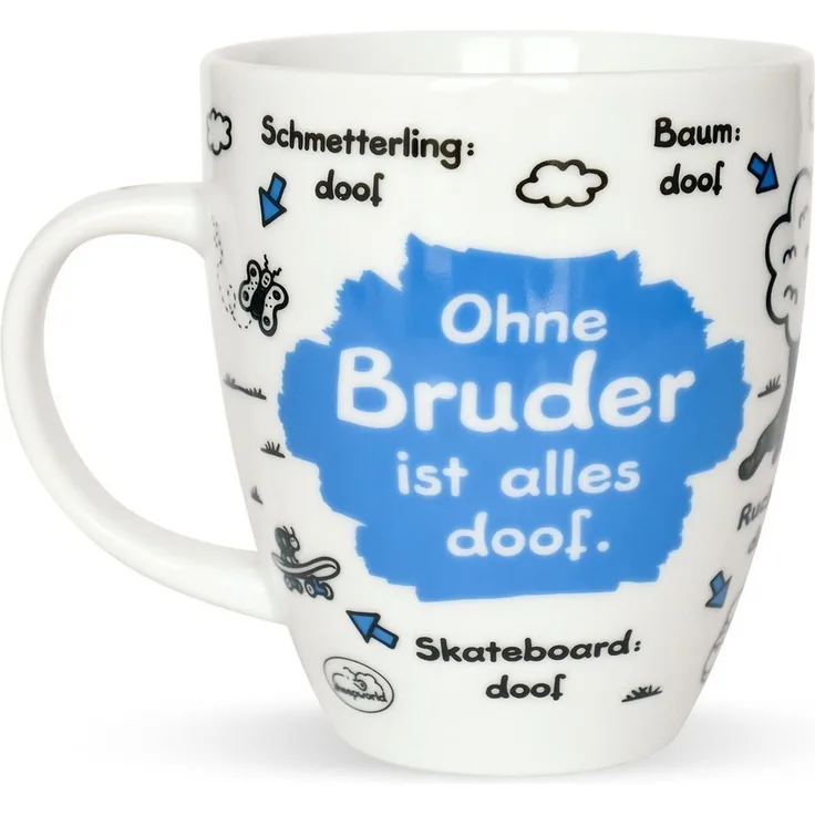 Sheepworld - Tasse "Ohne. ist alles doof" 0,5l ODIAD Geschenk Kaffee- Tasse Bruder