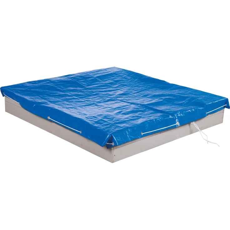 roba Abdeckplane für Sandkästen groß - 154 x 154 cm - wetterfest - Metallösen zur Befestigung - Blau