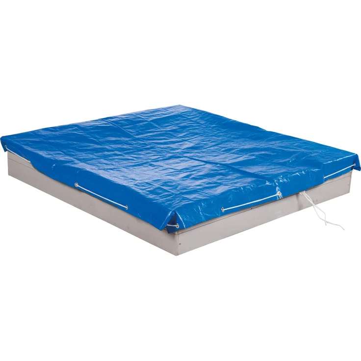 roba Abdeckplane für Sandkästen groß - 154 x 154 cm - wetterfest - Metallösen zur Befestigung - Blau – Bild 1