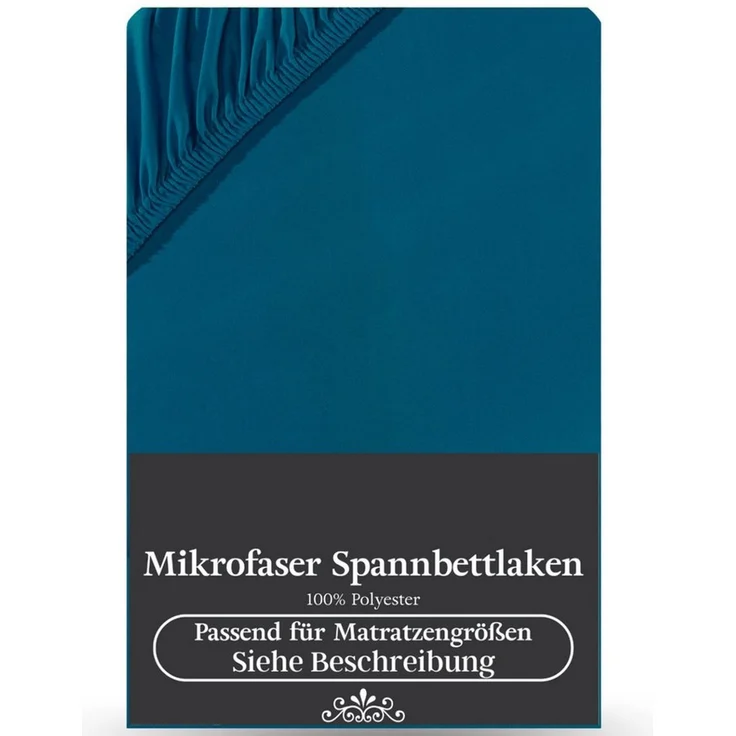 Visaggio Spannbettlaken Mikrofaser Spannbetttuch Bettlaken 90x200 140x200 180x200 200x220, Microfaser, Gummizug: rundum, viele Größen und Farben, Steghöhe 30 cm für Matratzenhöhen bis 22 cm – Bild 2