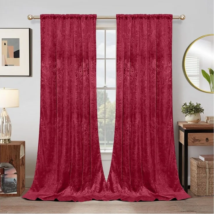 BTTO V&G Vorhang Gardinen Blickdicht Vorhang Samt Velvet Kräuselband (2 St), blickdicht, Vorhang Wohnzimmer