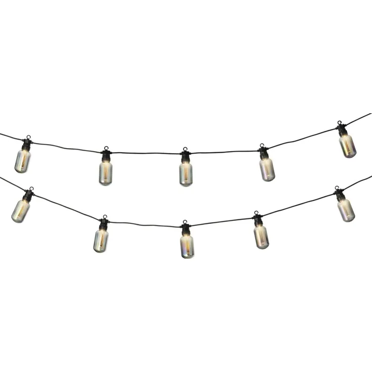 Lumineo LED Weihnachtsbeleuchtung, PVC schwarz, 950 cm, outdoor geeignet