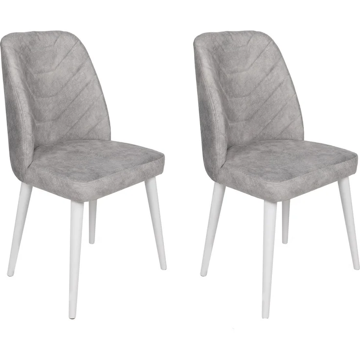 Skye Decor 'Dallas-584 V2' Stuhlset (2-teilig), Grau / Weiß, 50 x 90 x 49 cm – Bild 1