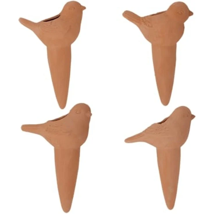 4er Set Bewässerung Vögelchen – Terracotta – Pflanzhilfe zur Langzeitbewässerung – Bild 1
