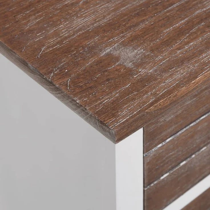 vidaXL Nachttische 2 Stk. mit 2 Schubladen Braun und Weiß 242042 – Bild 8