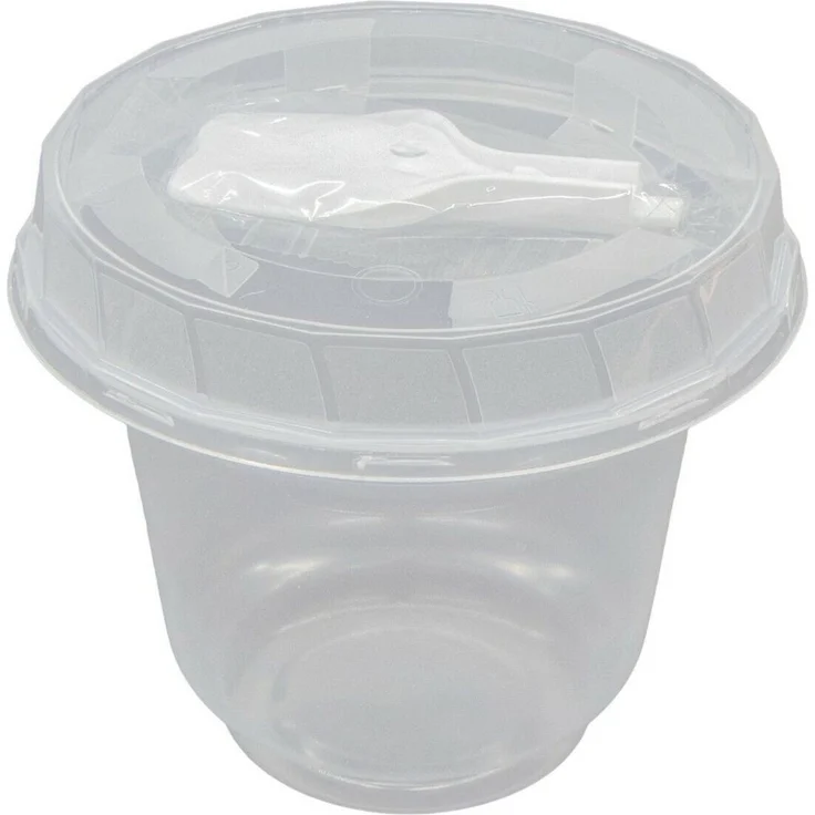 KVOTA Dessertschale Feinkostbecher 50St Becher und Löffel zylindrischer Becher 250 ml, lebensmittelfreundlicher Kunststoff, (50xBecher, 3-tlg) – Bild 1