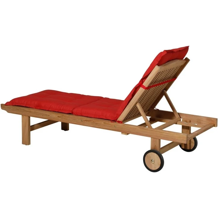 Allibert Liegenauflage Basic ca. 200 x 65 cm rot 50 % Baumwolle, 50 % Polyester – Bild 4