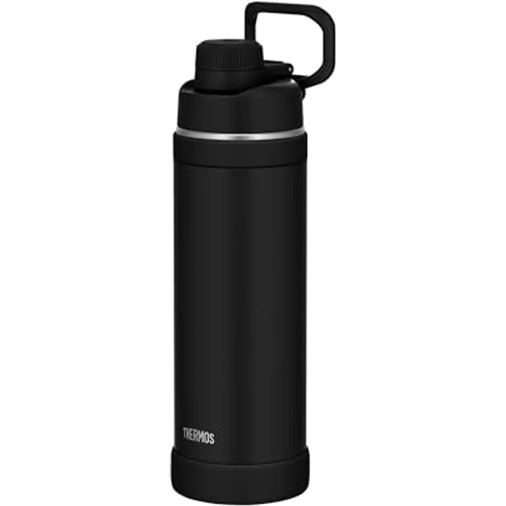Thermos ULTRALIGHT MAX BOTTLE Trinkflasche 1 L, doppelwandige Edelstahl-Isolierung, auslaufsicher, ultraleicht, 24h kalt, 12h heiß, schwarz – Bild 1
