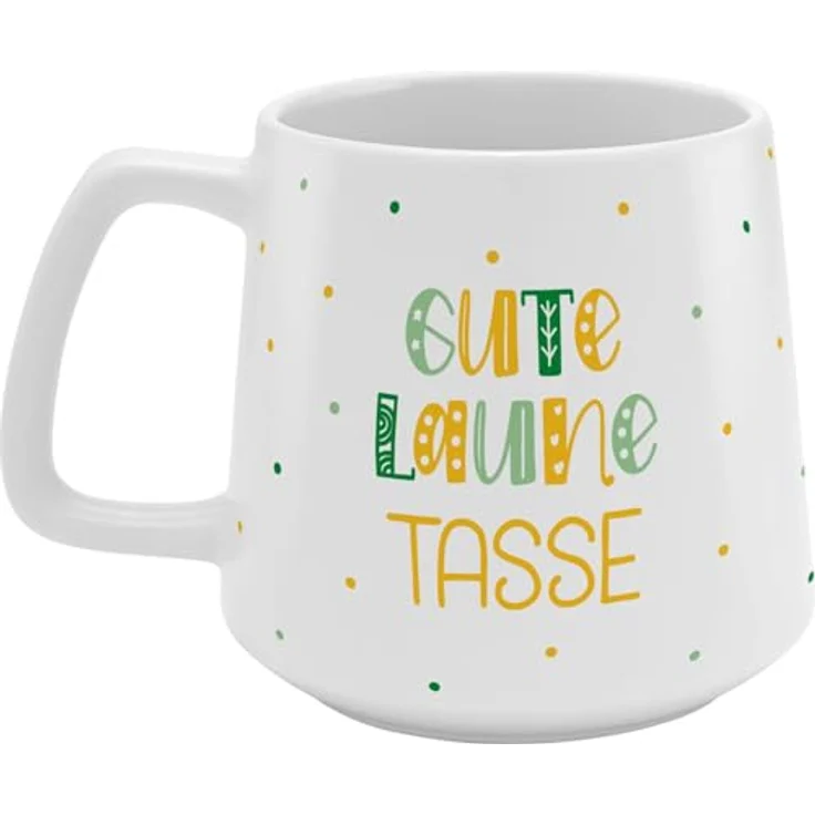 GRUSS & CO Tasse konisch "Gute Laune Tasse" | Steinzeug, 43 cl, mehrfarbig | Geschenk Freunde | 48446 – Bild 4