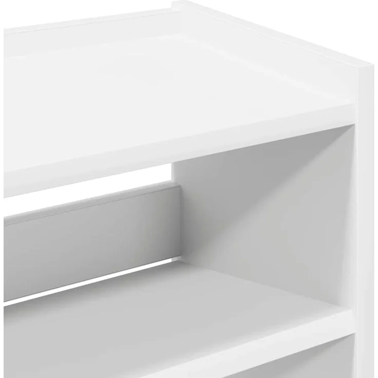 vidaXL Schuhregal Weiß 60x25x81 cm Holzwerkstoff 859878 – Bild 6