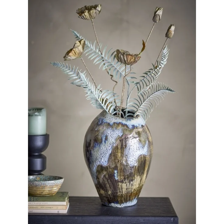 BLOOMINGVILLE Senja Vase Braun Steingut