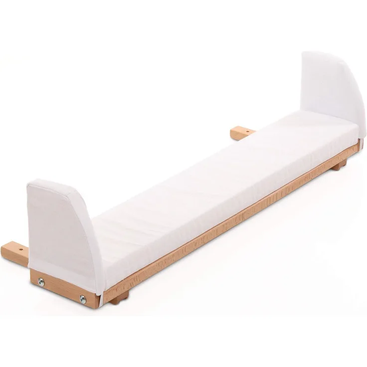 babybay Verlängerungsseite Natur lackiert inkl. Matratzenergänzung weiß passend für Modell Boxspring XXL