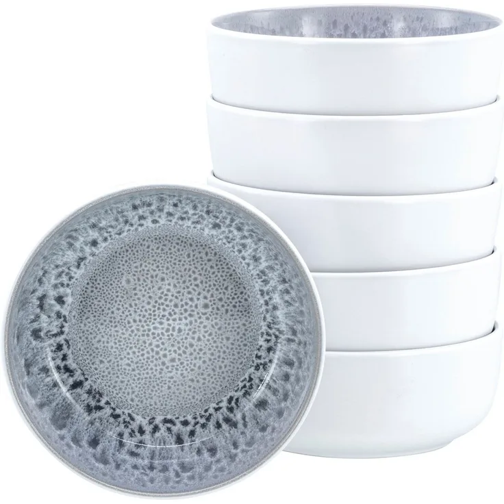 OTTO home Müslischale modernes Schüssel-Set Lykk, Geschirr-Set, Bowl, Steinzeug, (Set, 6-tlg), hohe Haltbarkeit, spülmaschinen- & mikrowellengeeignet, Reaktivglasur