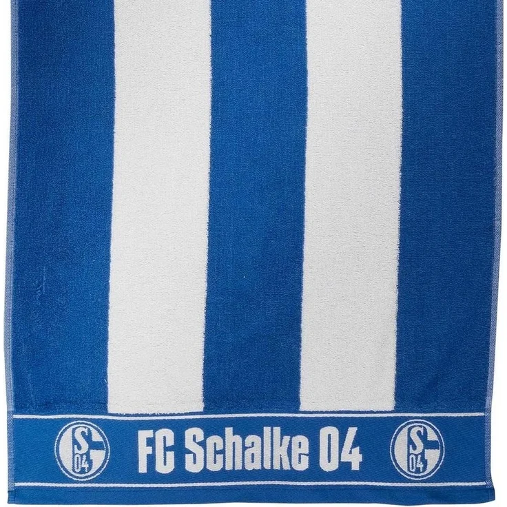 FC Schalke 04 Handtuch FC Schalke 04 Handtuch Blockstreifen – Bild 1