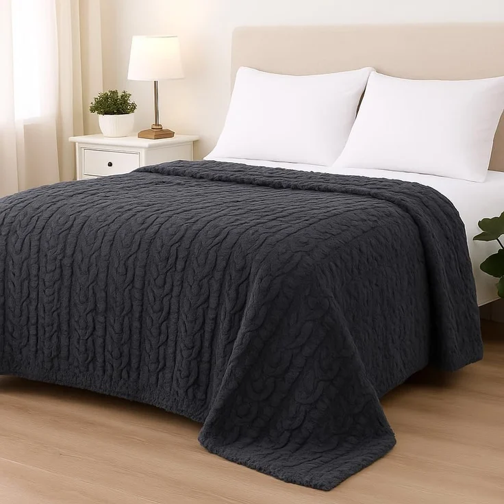 Wohndecke Kuscheldecke BOZEN Ornament Flauschig XXL Größe 150x200 cm, Betz, Wohndecke XXL Warm Sofadecke Decke Couch Fleecedecke – Bild 7