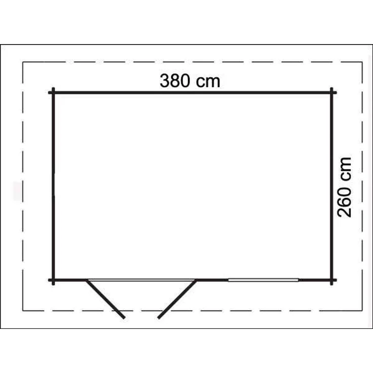 Alpholz Flachdach Gartenhaus Modell Modern-C Gartenhaus aus Holz Holzhaus mit 28 mm Wandstärke Blockbohlenhaus – Bild 2