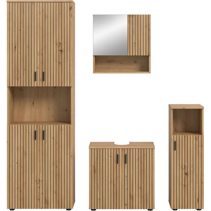 Badkombination B/H/T: 180x192x30 cm in Artisan Oak Nachbildung und -- – Bild 2
