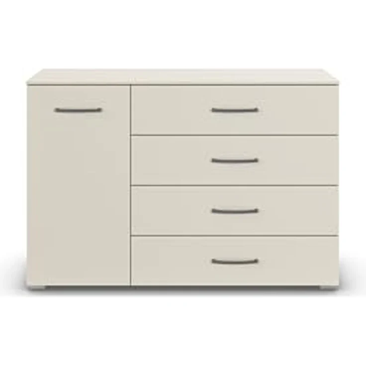 rauch Aditio Box, Kommode, 1-türig, 4 Schubladen, mit Softclose-Funktion, Farbe Beige, BxHxT 120x81x42cm – Bild 5
