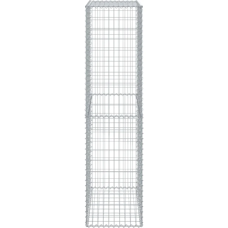 vidaXL Gabione mit Deckel 100x50x200 cm Verzinktes Eisen 3295166 – Bild 3