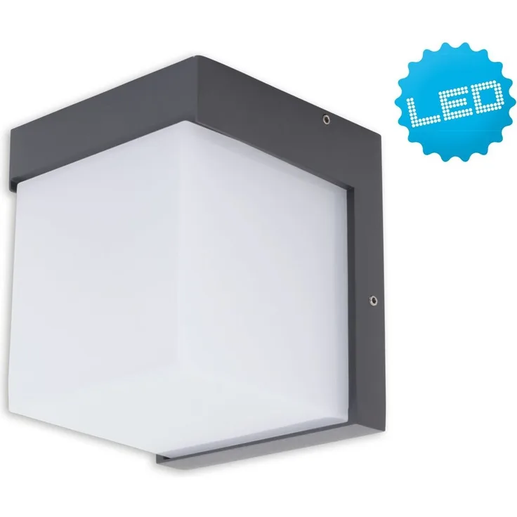 LED Außenwandleuchte anthrazit, weiß Näve 11,6x11,7x13,9cm IP54 350lm