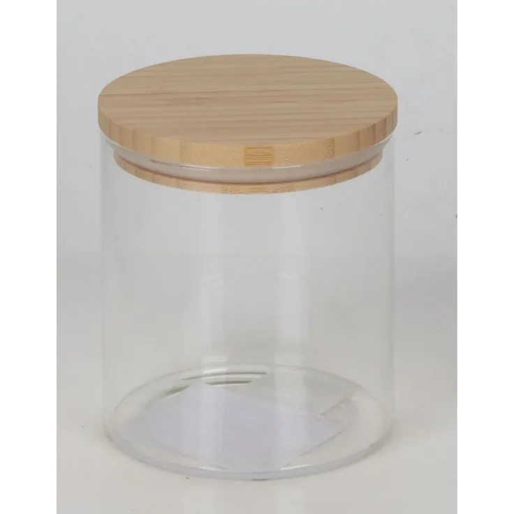 12x Vorratsglas 960 ml mit Bambusdeckel – luftdichtes Glasgefäß für Lebensmittel, Müsli, Gewürze oder Kaffee, nachhaltiges Design und hygienische Aufbewahrung