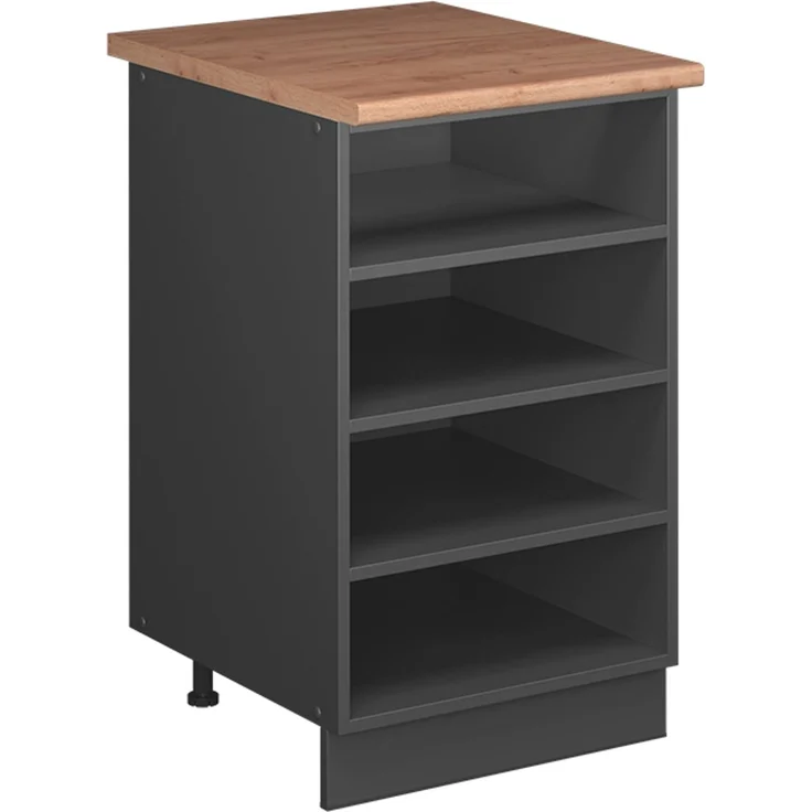Küchenregal Fame-Line Anthrazit 50 cm, AP Eiche Vicco – Bild 1