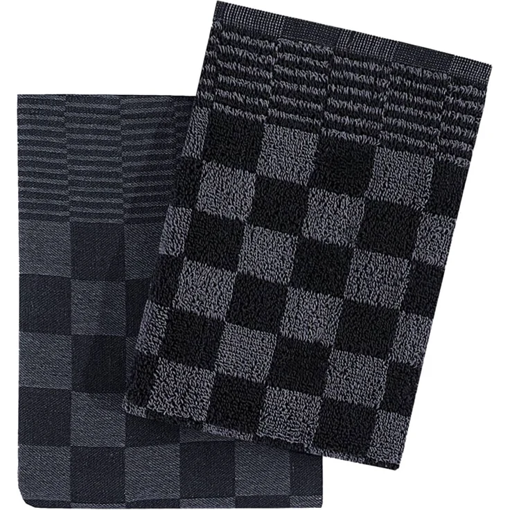 vidaXL 20-tlg. Handtuch-Set Schwarz und Grau Baumwolle 136286 – Bild 6