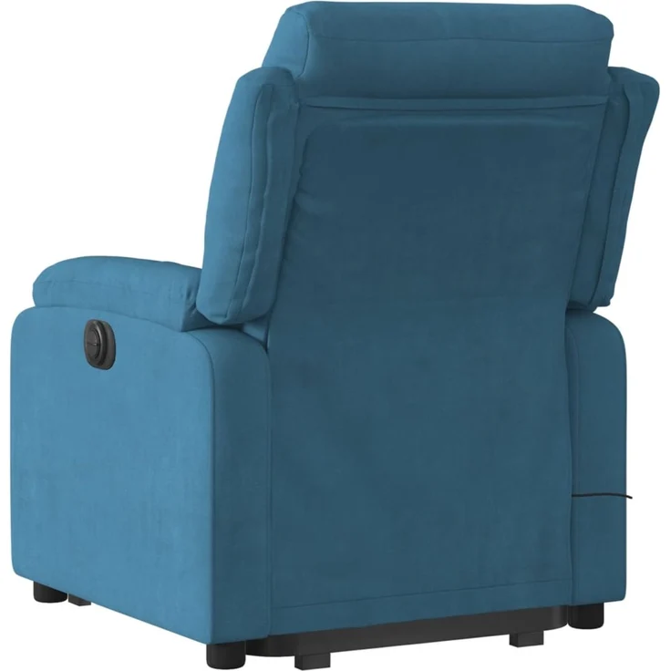vidaXL Massagesessel mit Aufstehhilfe Blau Samt 3205113 – Bild 4