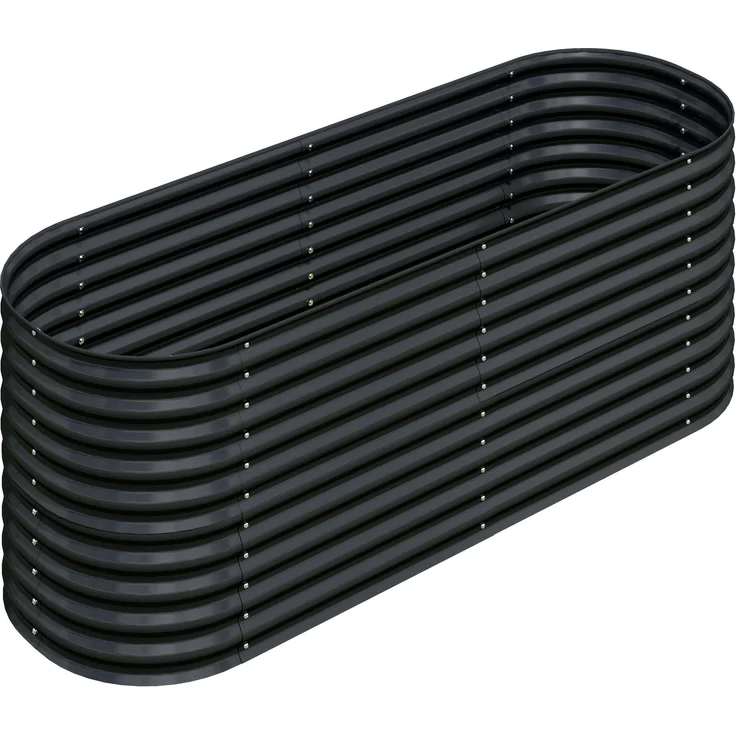 Hochbeet Stahl Oval M 240 x 80 x 80 Anthrazit – Bild 4