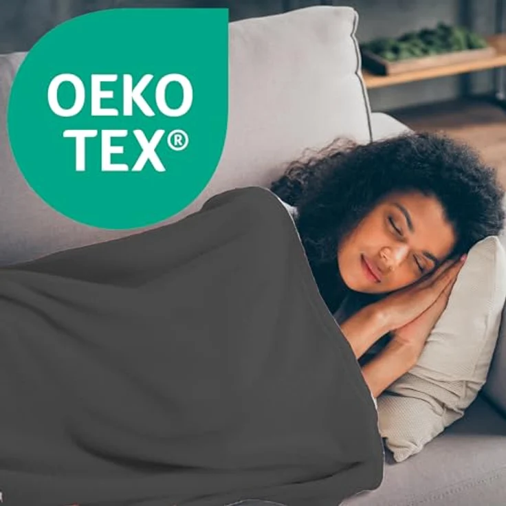 Wohndecke Fleecedecke 130x170 cm 2er Set Sofadecke mit Anti-Pilling & Kettlerand, DILUMA, Stoffqualität ca. 400Gsm - Pflegeleichte und Samtweiche Couchdecke – Bild 7