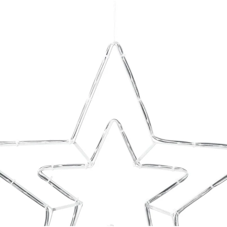 vidaXL Weihnachtsstern Kaltweiß 51,5 x 50 cm Eisen 72 LEDs 42018959 – Bild 8
