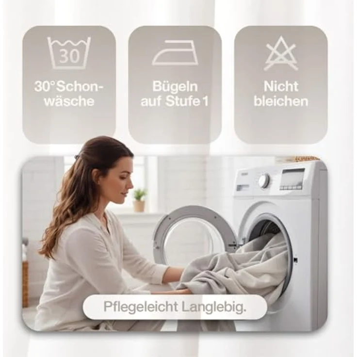 Happy Home Scheibengardine HARLOTTA, Ösen (1 St), transparent, HxB: 53x140, Webware "Made in Germany" – Bild 6
