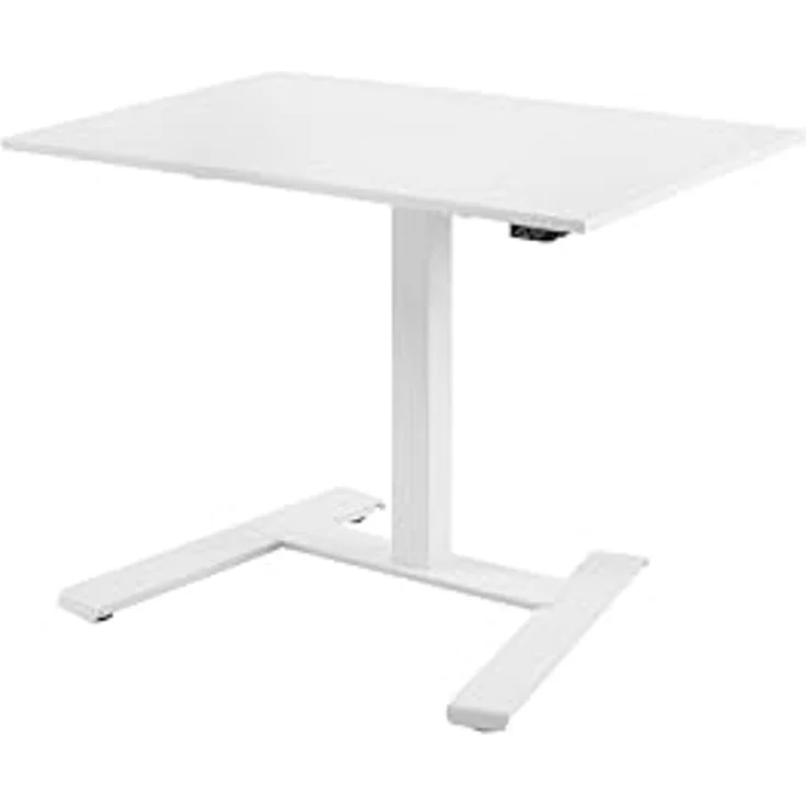 Topstar Home-Office Schreibtisch | Ergo E-Table 100 x 70 cm | elektrisch höhenverstellbar & ergonomisch | Made in Europe | Farbe: weiß – Bild 3