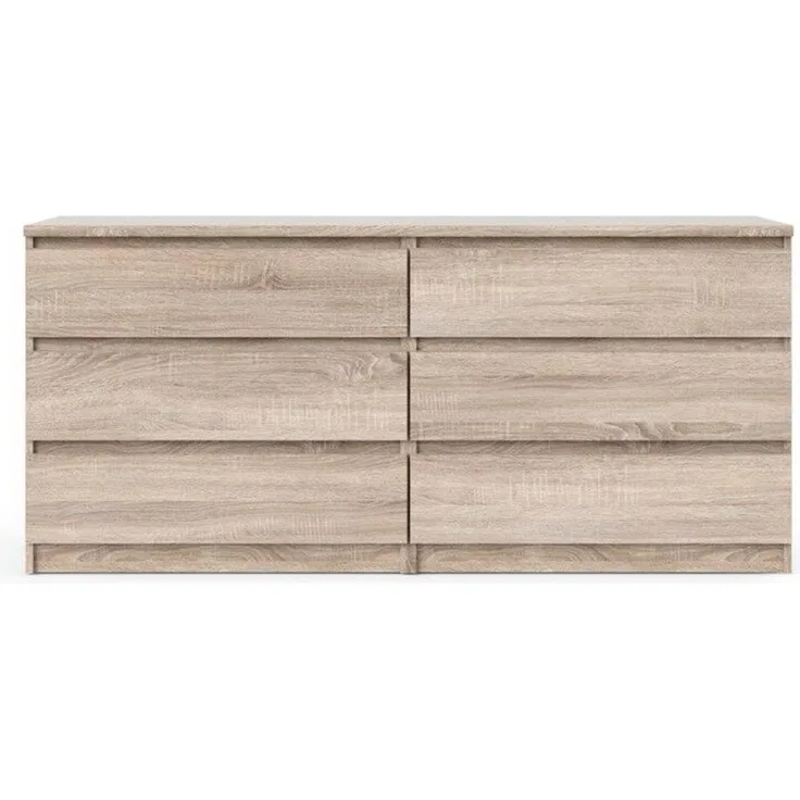 Nada Kommode 6 Schubladen trüffelfarben Sideboard