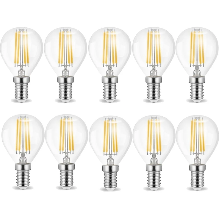 5 x 4w E14 LED Birne Filament Leuchtmittel mit klarem Glas G45|Ø45x78mm|Warmweiß|470 Lumen – Bild 3