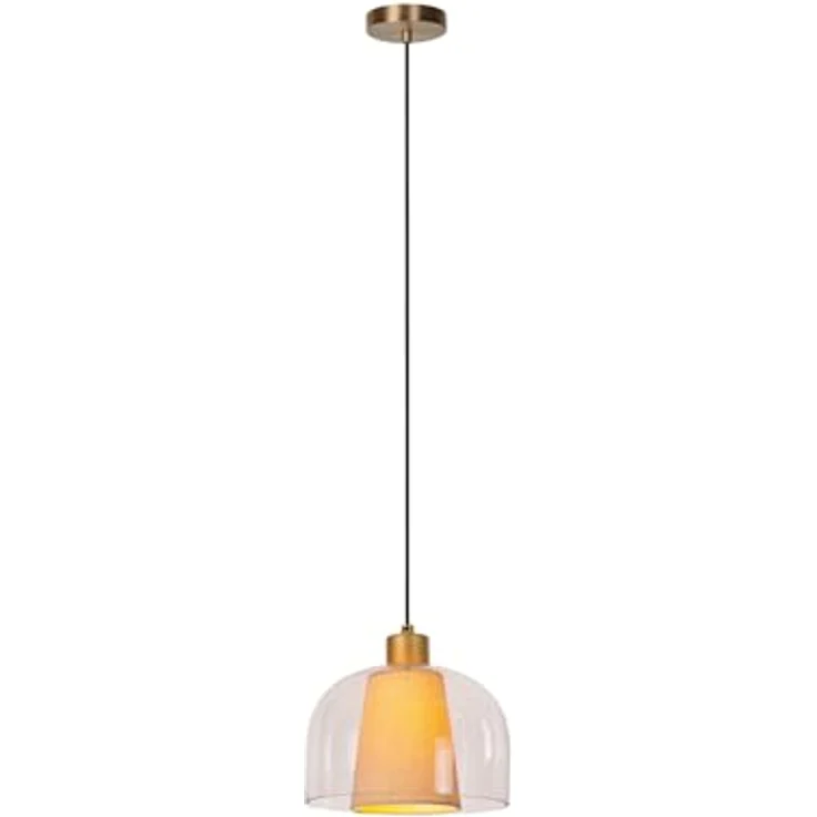 Lucide GUNHILD Pendelleuchte, Ø 24 cm, 1xE27, transparent, höhenverstellbar, dimmbar (ohne Dimmer) – Bild 1