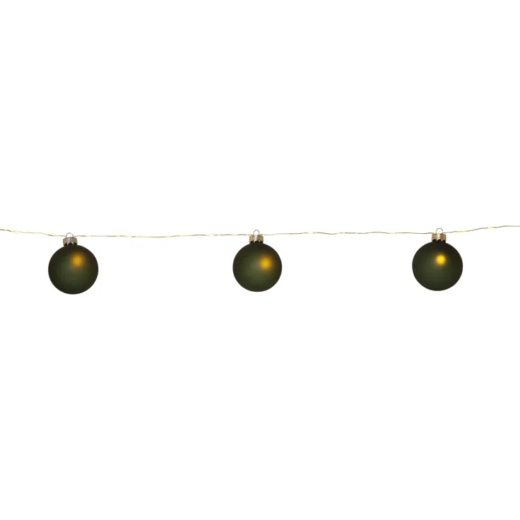 Lichterkette Bliss 8 Kugeln grün LED Timer L 160cm