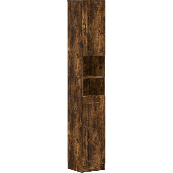 vidaXL Badezimmerschrank mit offenem Regal UTRECHT Raucheiche 897700 – Bild 1