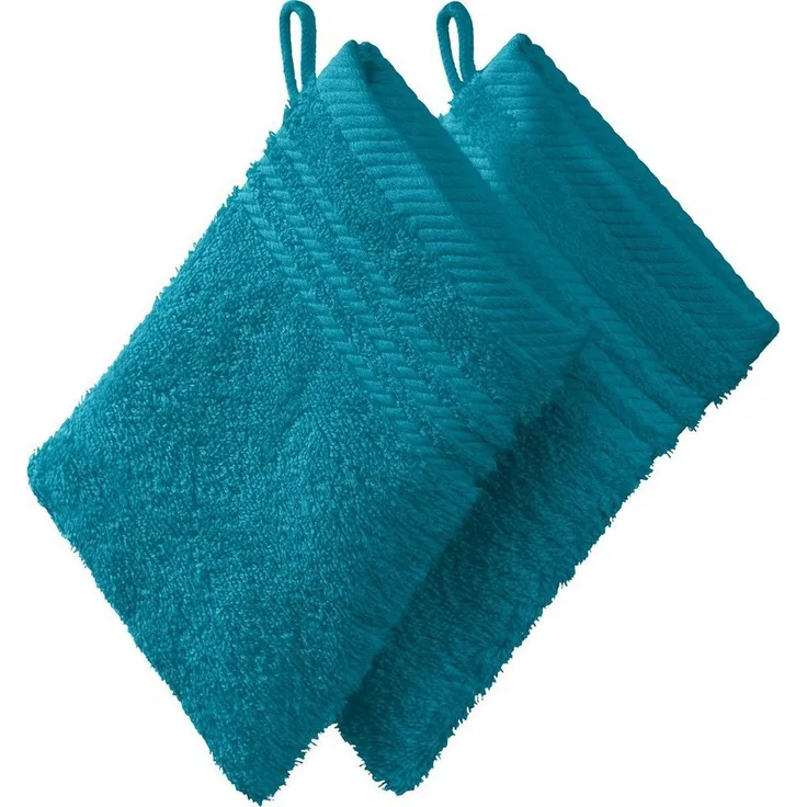 REDBEST Waschhandschuh Waschhandschuh 2er-Pack, Frottier (2-St), Walk-Frottier Uni