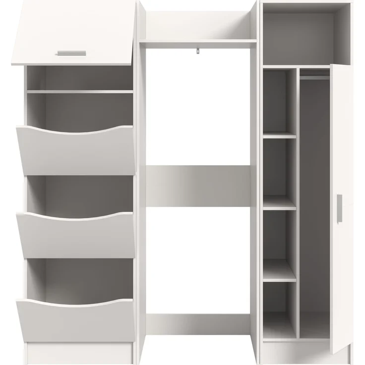 Waschmaschienenumbau Set (B/H/T: 166x195x62 cm) in weiß Nachbildung – Bild 3
