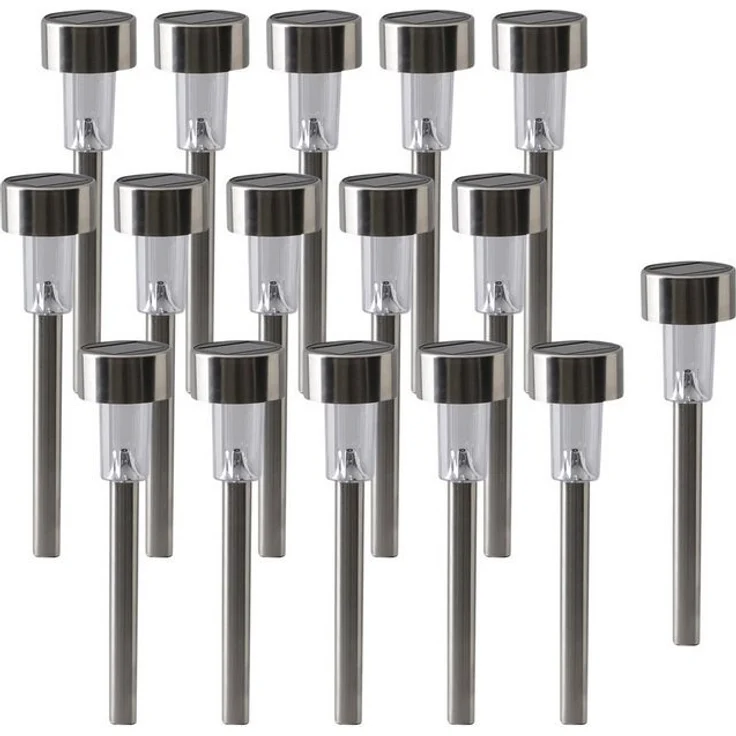 näve LED Gartenleuchte Erdspieß, LED fest integriert, Kaltweiß, Set mit 16 Stück – Bild 2